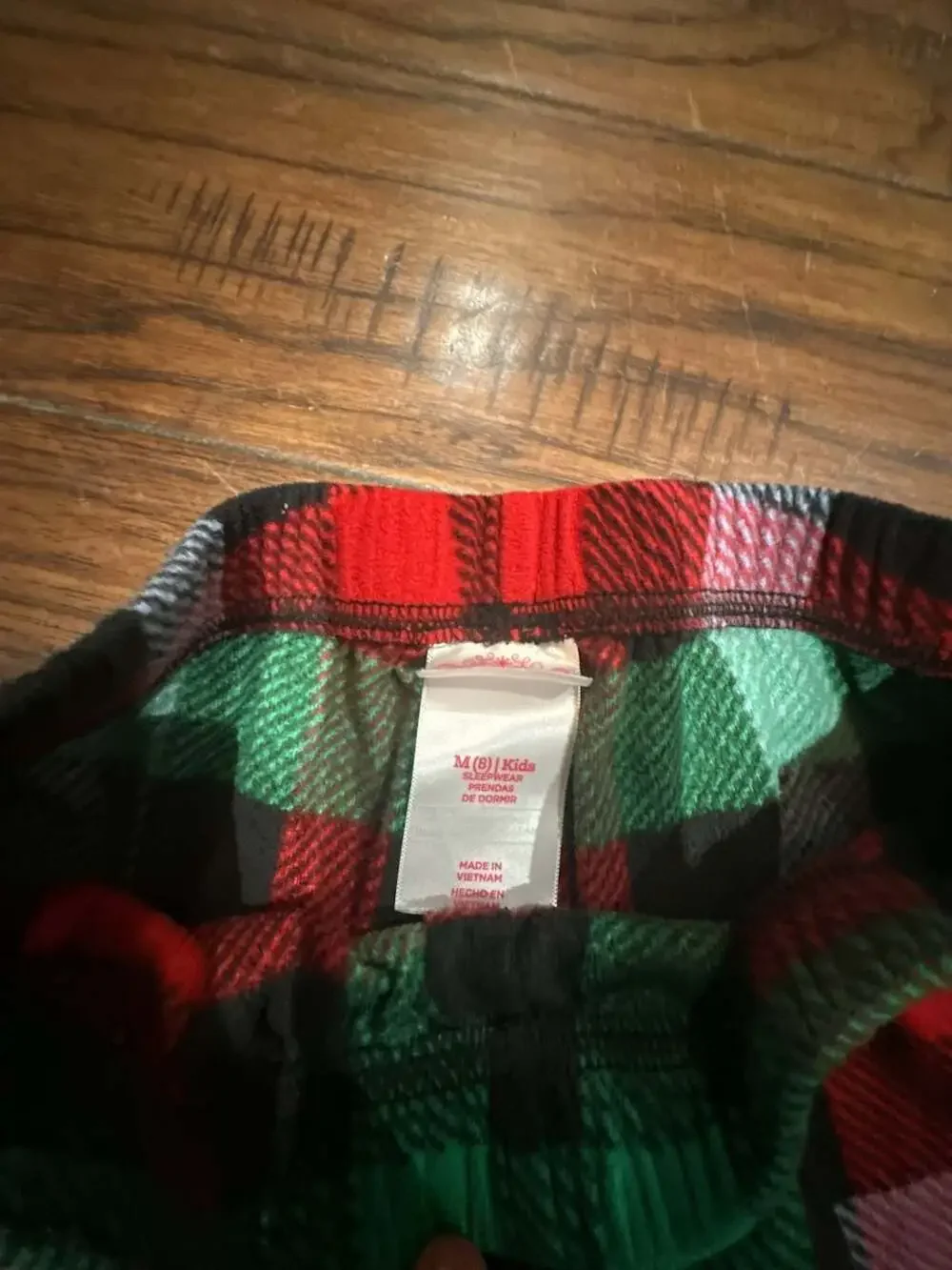 Holiday Time Kids Plaid Fleece Pajama Pants Set of 2 Size M(8)